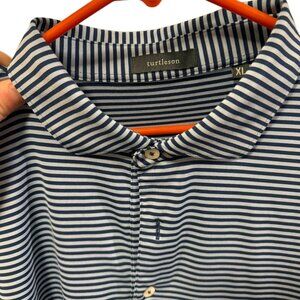 Turtleson Men's Performance Polo Miller Stripe no Pocket - Size XL